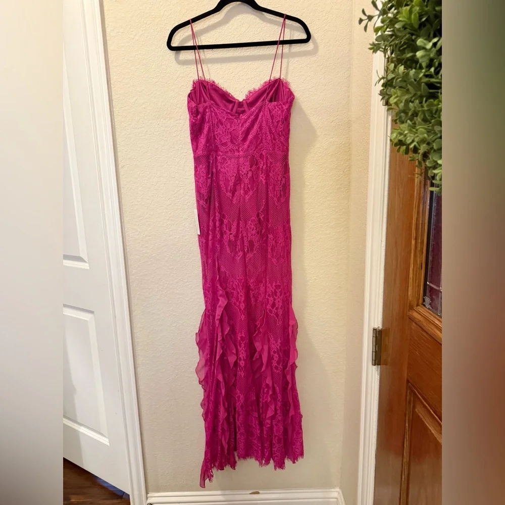 For Love and Lemons Shirley Lace Maxi Dress Pink Free People - Picture 5 of 6